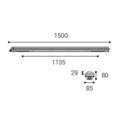 LED2 - LED industrilampe DUSTER LED/52W/230V IP66