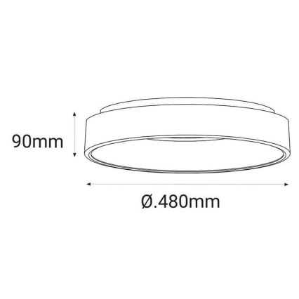 LED2 - LED loftlampe BELLA LED/40W/230V 3000/4000K sort