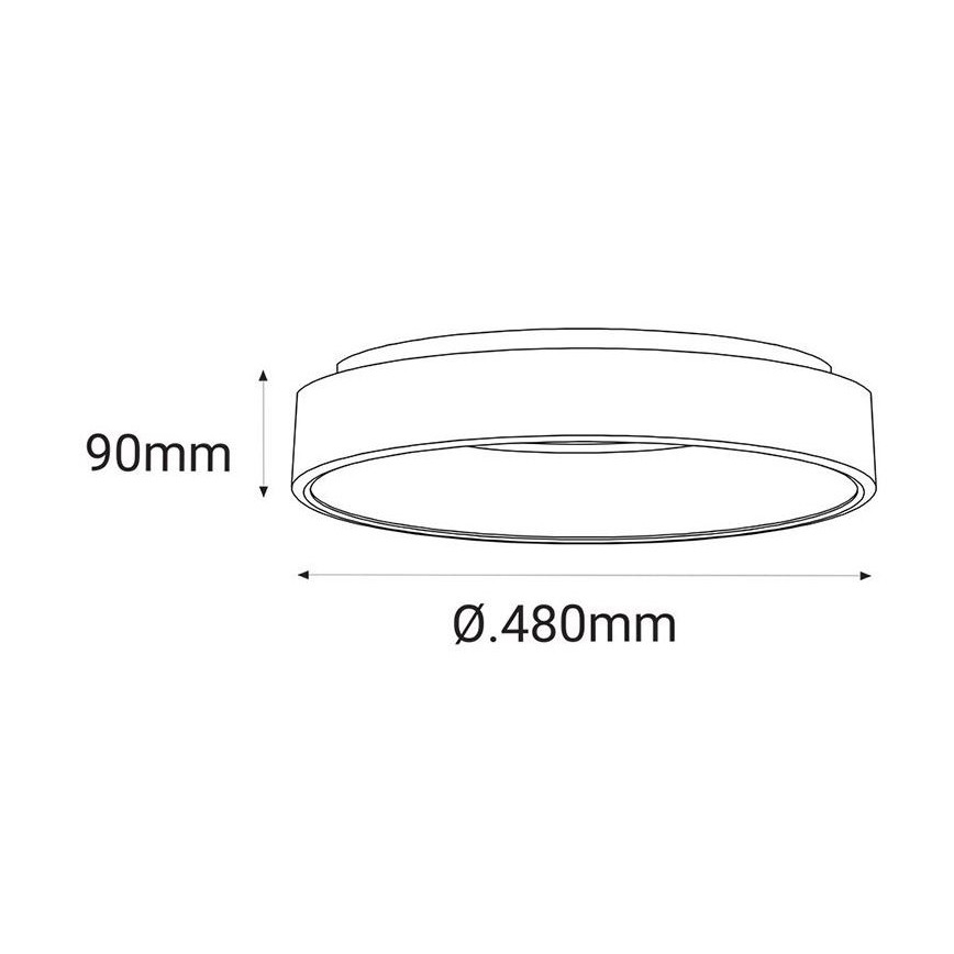 LED2 - LED loftlampe BELLA LED/40W/230V 3000/4000K sort