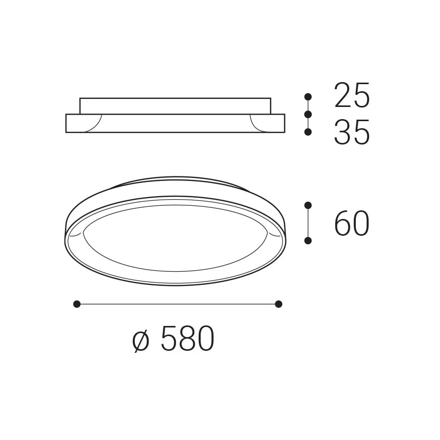 LED2 - LED loftlampe BELLA LED/48W/230V 3000K/4000K hvid