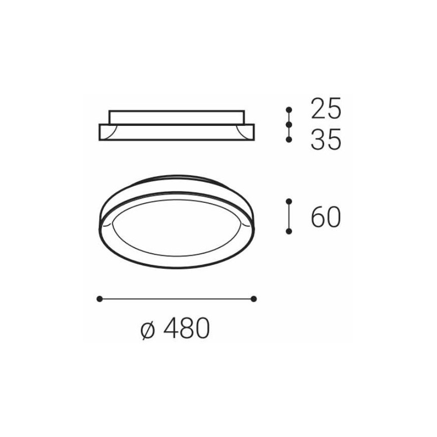 LED2 - LED loftlampe BELLA SLIM LED/38W/230V 3000/4000K sort