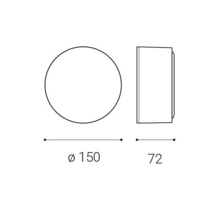 LED2 - LED loftlampe BUTTON LED/12W/230V CRI 90 sort