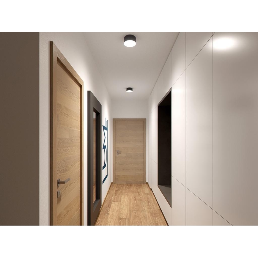 LED2 - LED loftlampe BUTTON LED/17W/230V antracitgrå