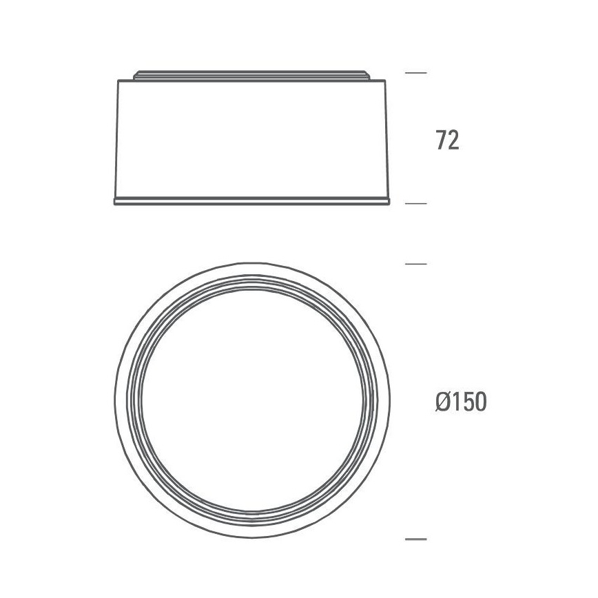 LED2 - LED loftlampe BUTTON LED/17W/230V antracitgrå
