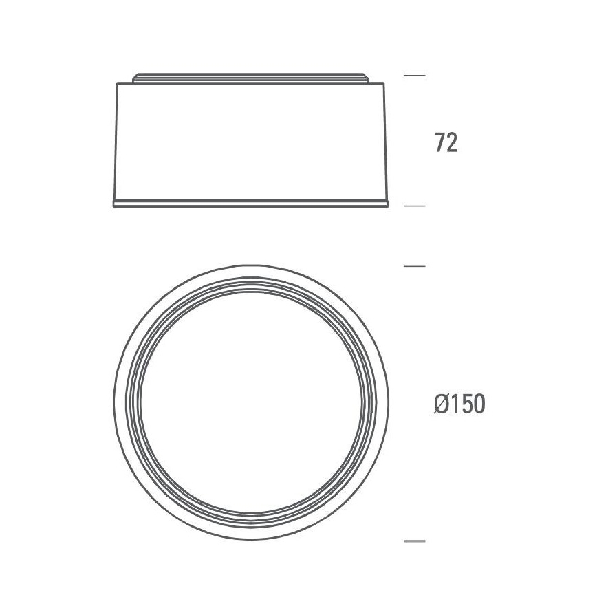LED2 - LED loftlampe BUTTON LED/17W/230V sølvfarvet