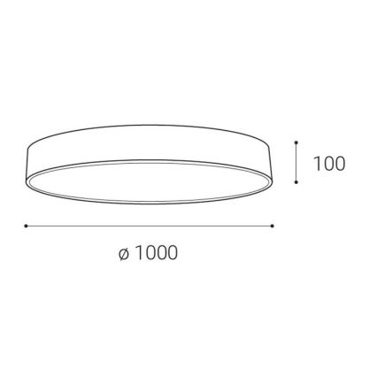 LED2 - LED loftlampe dæmpbar MONO LED/153W/230V 3000K/4000K sort