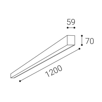 LED2 - LED loftlampe dæmpbar NOLI LED/40W/230V 3000K/3500K/4000K hvid