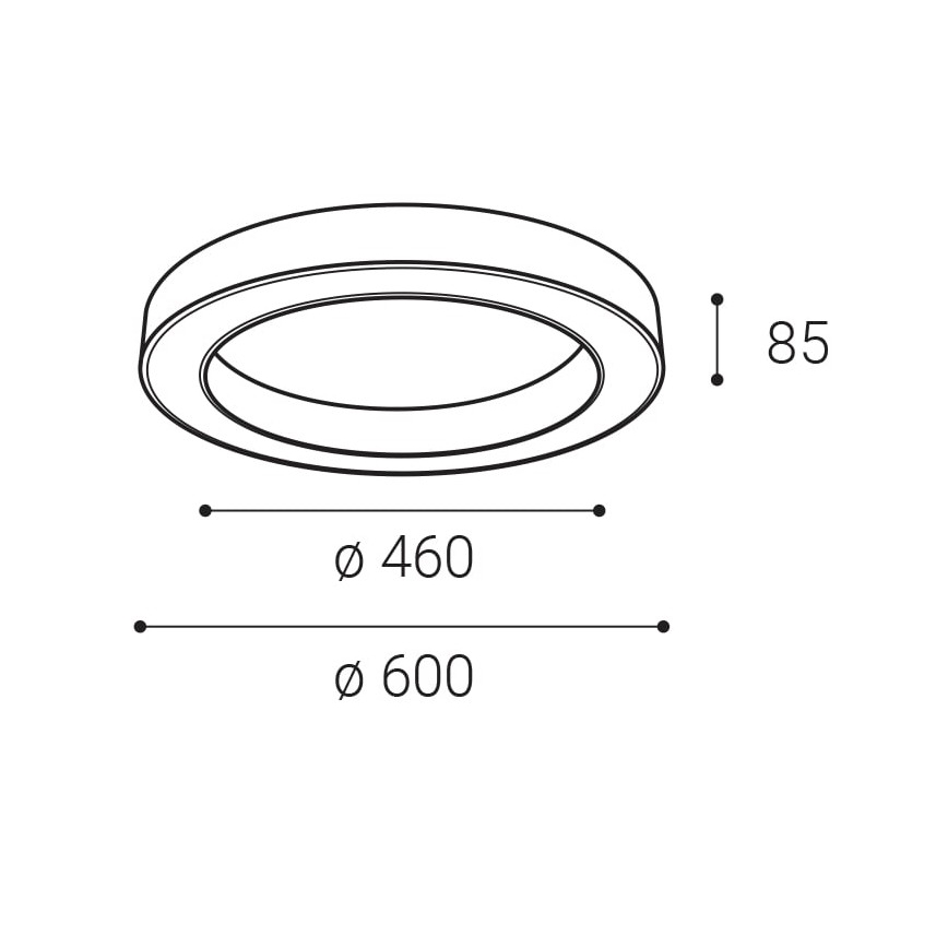 LED2 - LED loftlampe dæmpbar SATURN LED/50W/230V 3000K/4000K hvid
