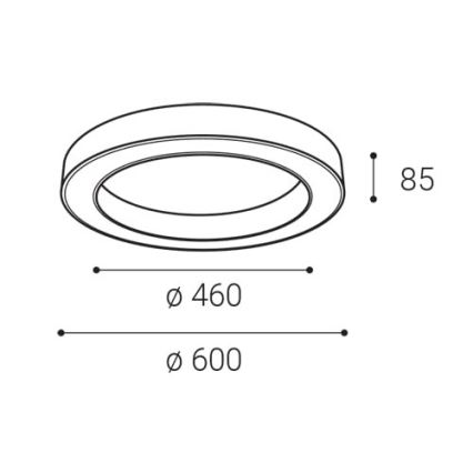 LED2 - LED loftlampe dæmpbar SATURN LED/50W/230V 3000K/4000K sort