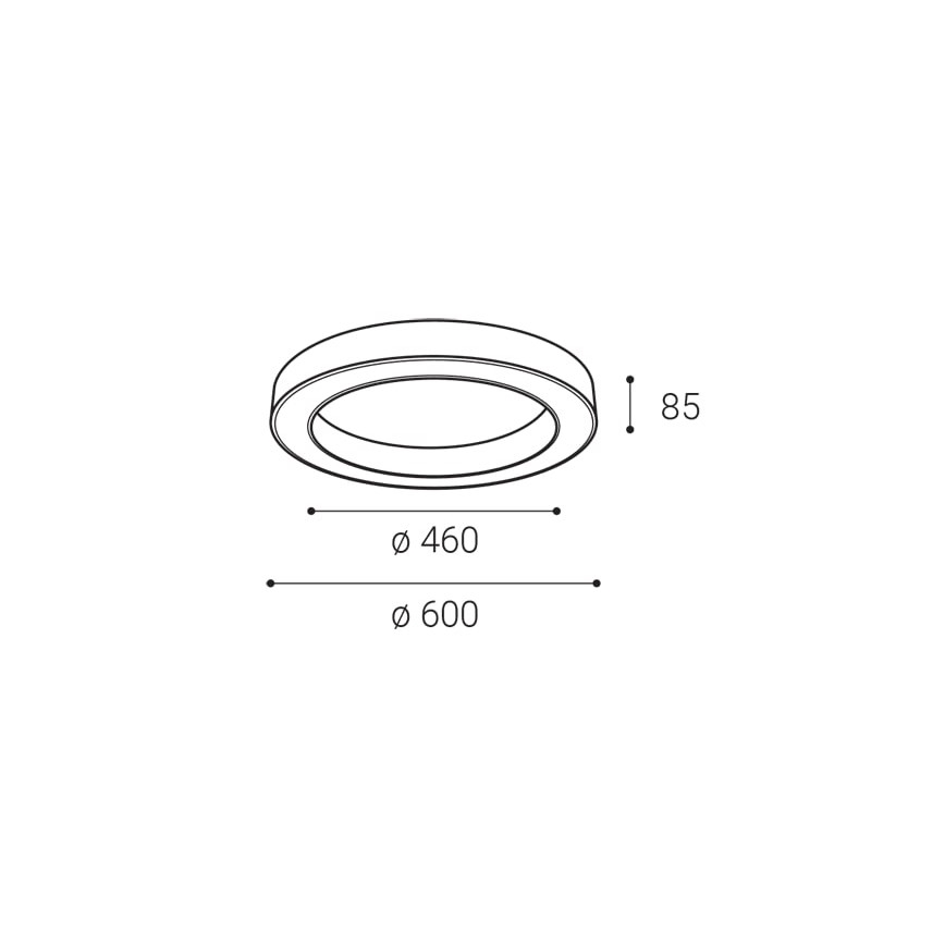 LED2 - LED loftlampe dæmpbar SATURN LED/50W/230V 3000K/4000K sort