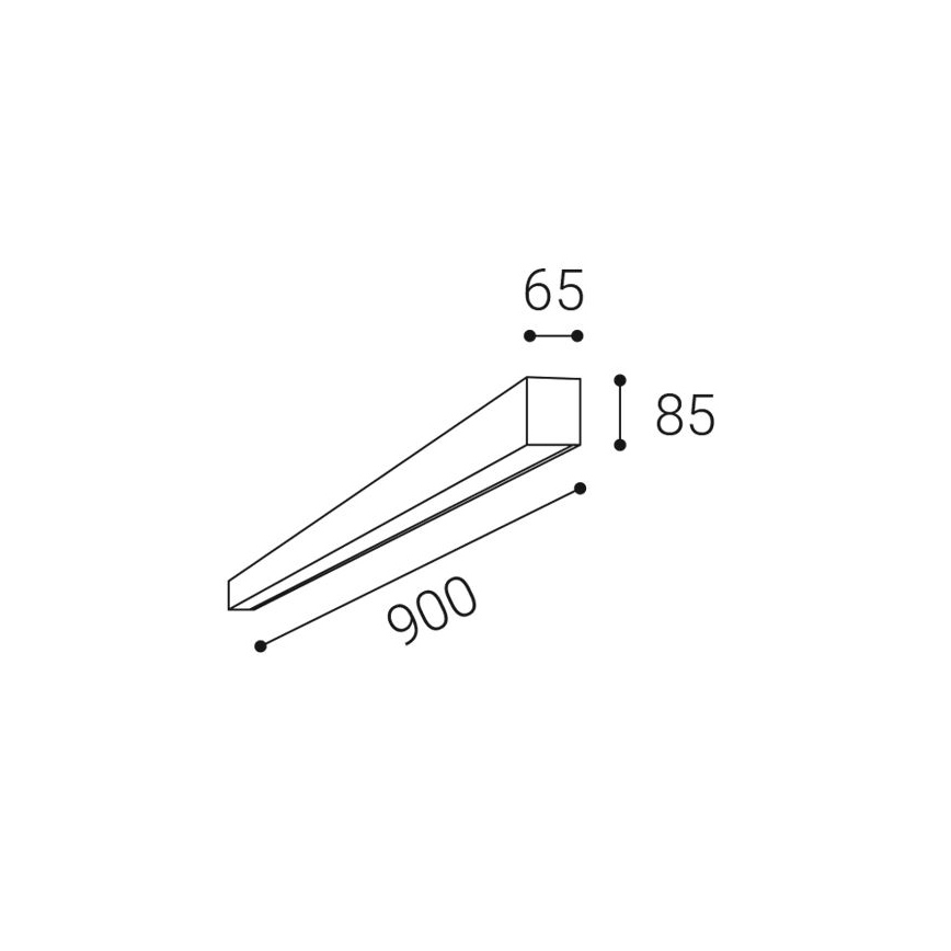 LED2 - LED loftlampe LINO LED/24W/230V 3000/3500/4000K 90 cm hvid