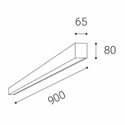 LED2 - LED loftlampe LINO LED/24W/230V 3000K/3500K/4000K hvid 90 cm