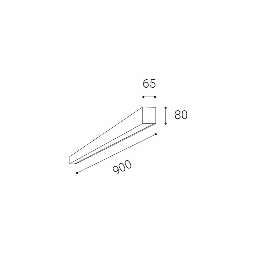 LED2 - LED loftlampe LINO LED/24W/230V 3000K/3500K/4000K hvid 90 cm