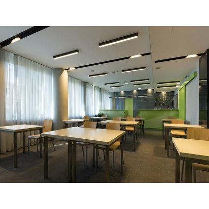 LED2 - LED loftlampe LINO LED/24W/230V 3000K/3500K/4000K sort 90 cm