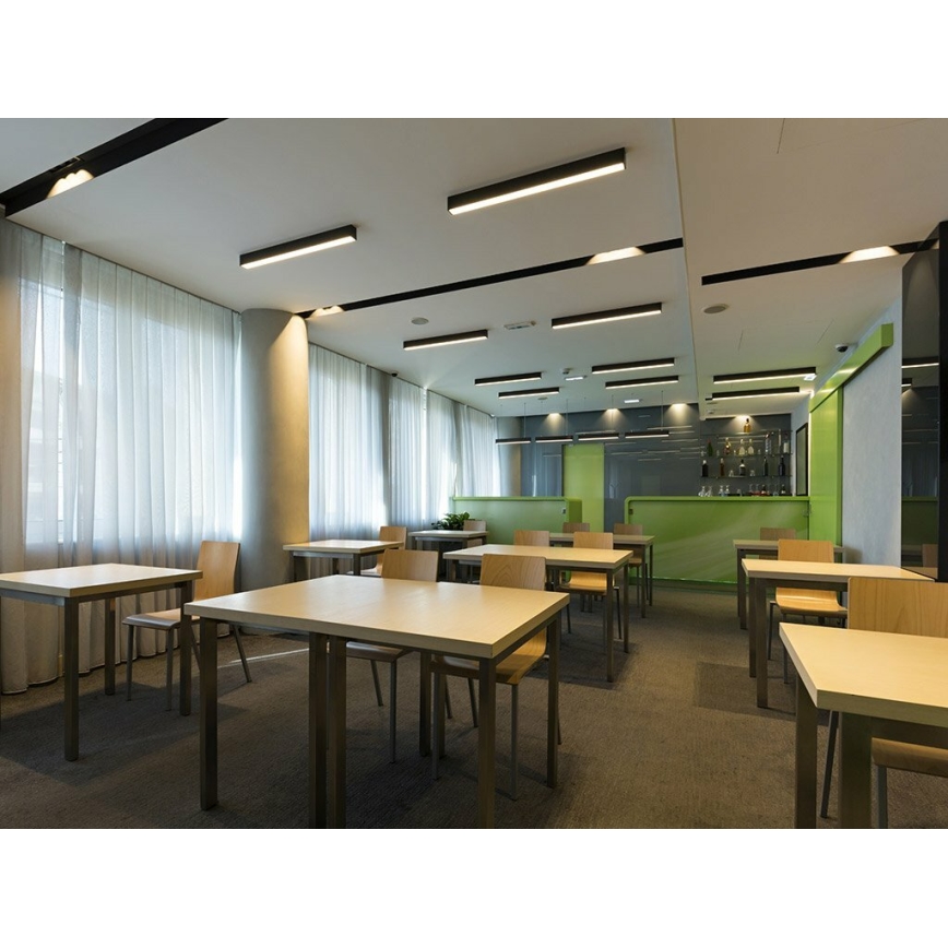 LED2 - LED loftlampe LINO LED/24W/230V 3000K/3500K/4000K sort 90 cm