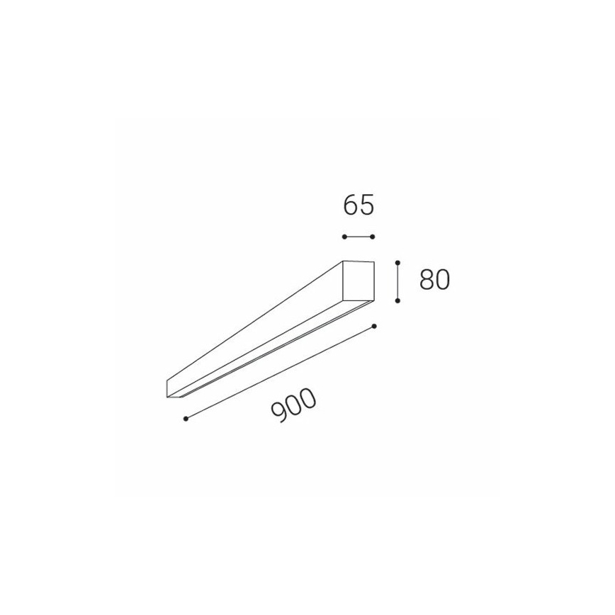 LED2 - LED loftlampe LINO LED/24W/230V 3000K/3500K/4000K sort 90 cm