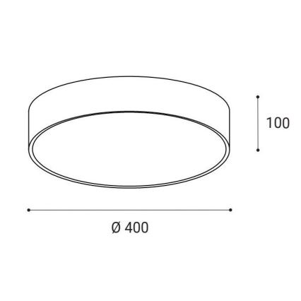 LED2 - LED loftlampe MONO LED/30W/230V 3000K/4000K sort