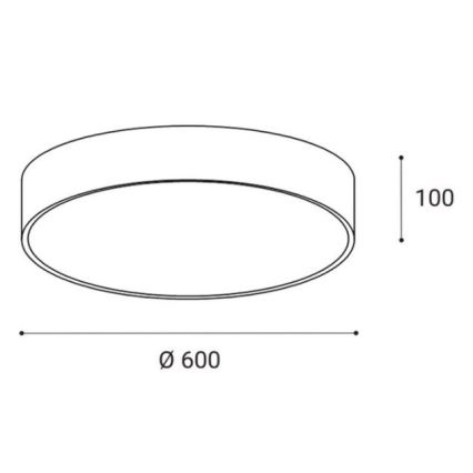 LED2 - LED loftlampe MONO LED/60W/230V 3000/4000K sort