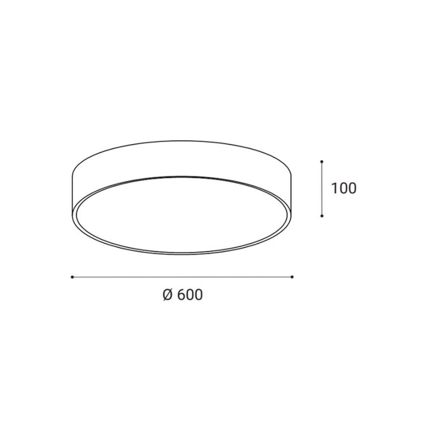 LED2 - LED loftlampe MONO LED/60W/230V 3000/4000K sort
