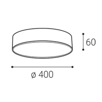 LED2 - LED-loftlampe MONO SLIM LED/30W/230V 3000/4000K Ø 40 cm hvid