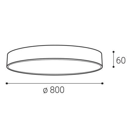 LED2 - LED-loftlampe MONO SLIM LED/80W/230V 3000K/4000K Ø 80 cm hvid