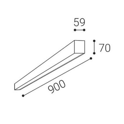 LED2 - LED-loftlampe NOLI LED/30W/230V 3000/3500/4000K 90 cm hvid