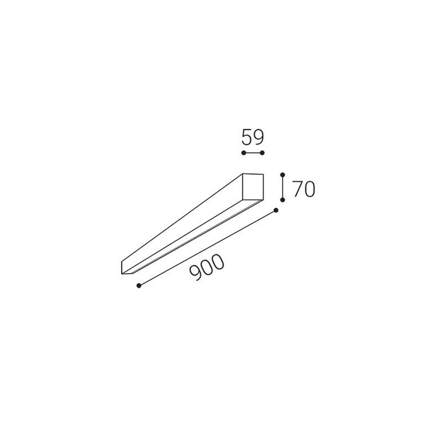LED2 - LED-loftlampe NOLI LED/30W/230V 3000/3500/4000K 90 cm hvid