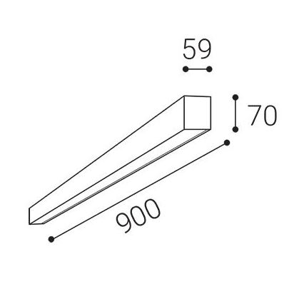 LED2 - LED-loftlampe NOLI LED/30W/230V 3000/3500/4000K 90 cm sort