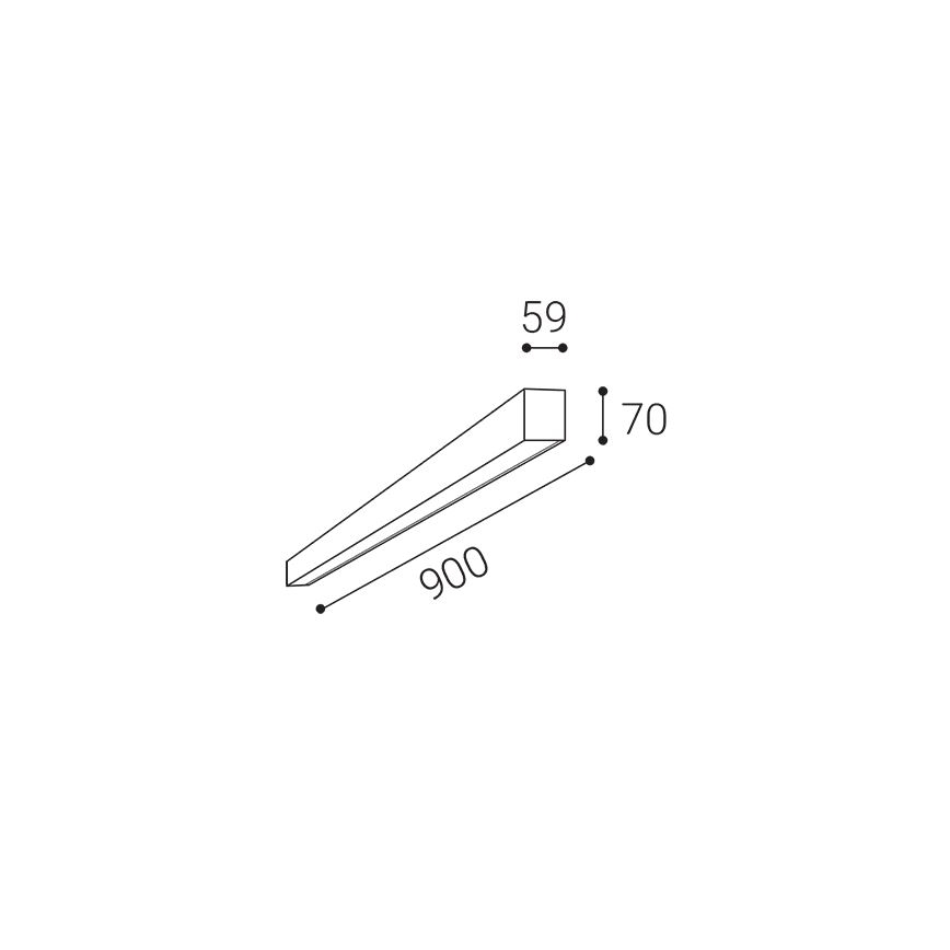 LED2 - LED-loftlampe NOLI LED/30W/230V 3000/3500/4000K 90 cm sort