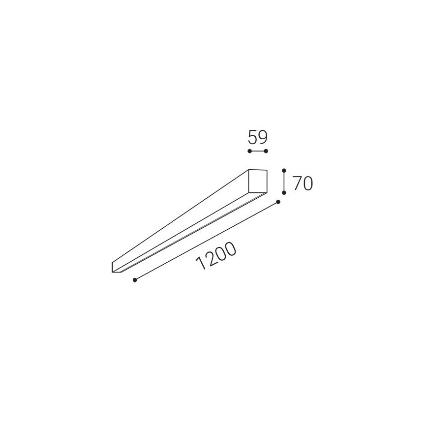 LED2 - LED loftlampe NOLI LED/40W/230V 3000/3500/4000K 120 cm sort