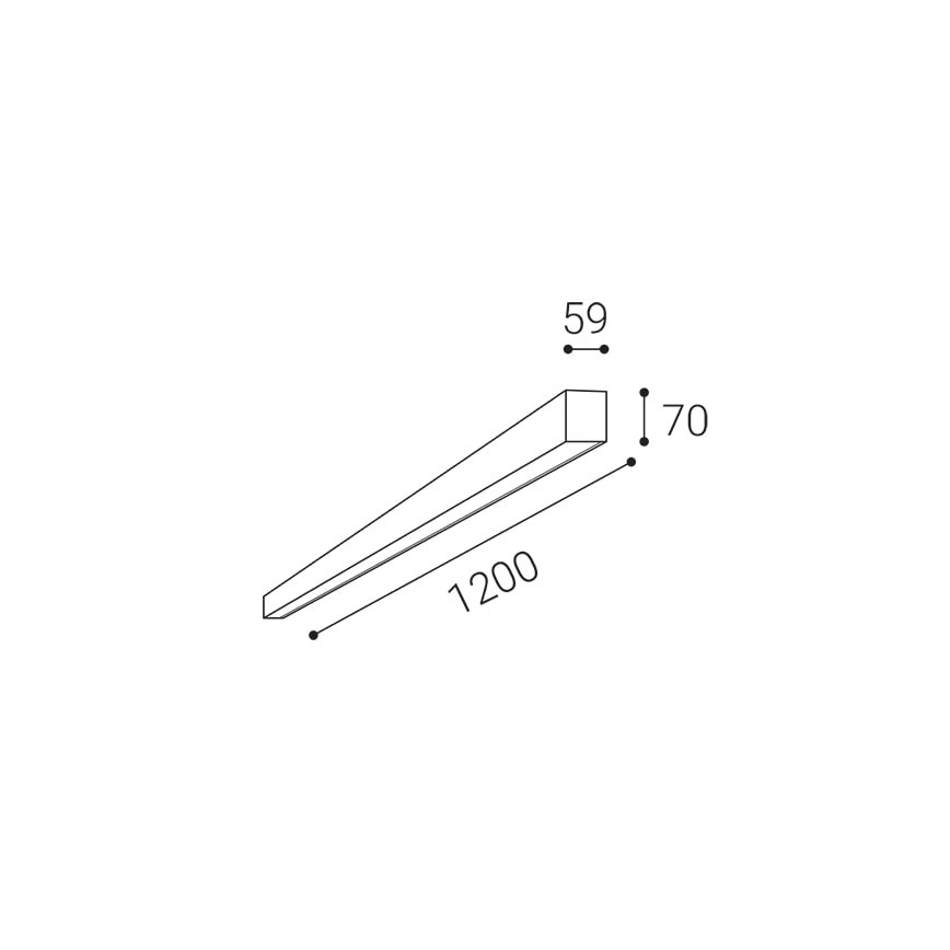 LED2 - LED loftlampe NOLI LED/40W/230V 3000K/3500K/4000K hvid