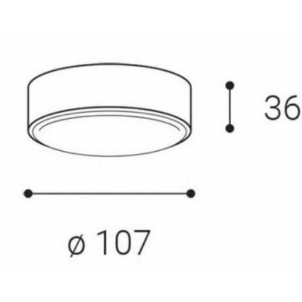 LED2 - LED loftlampe ROLO LED/6W/230V IP65 antracitgrå