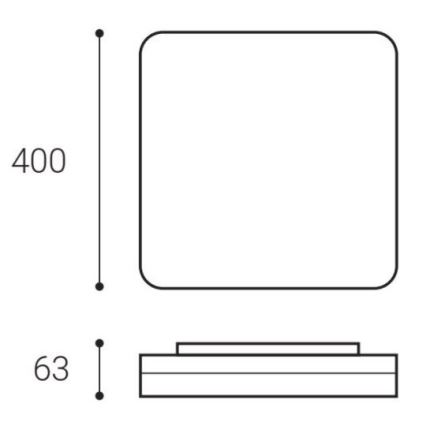 LED2 - LED loftlampe SQUARE II LED/30W/230V 3000/4000/5700K IP54