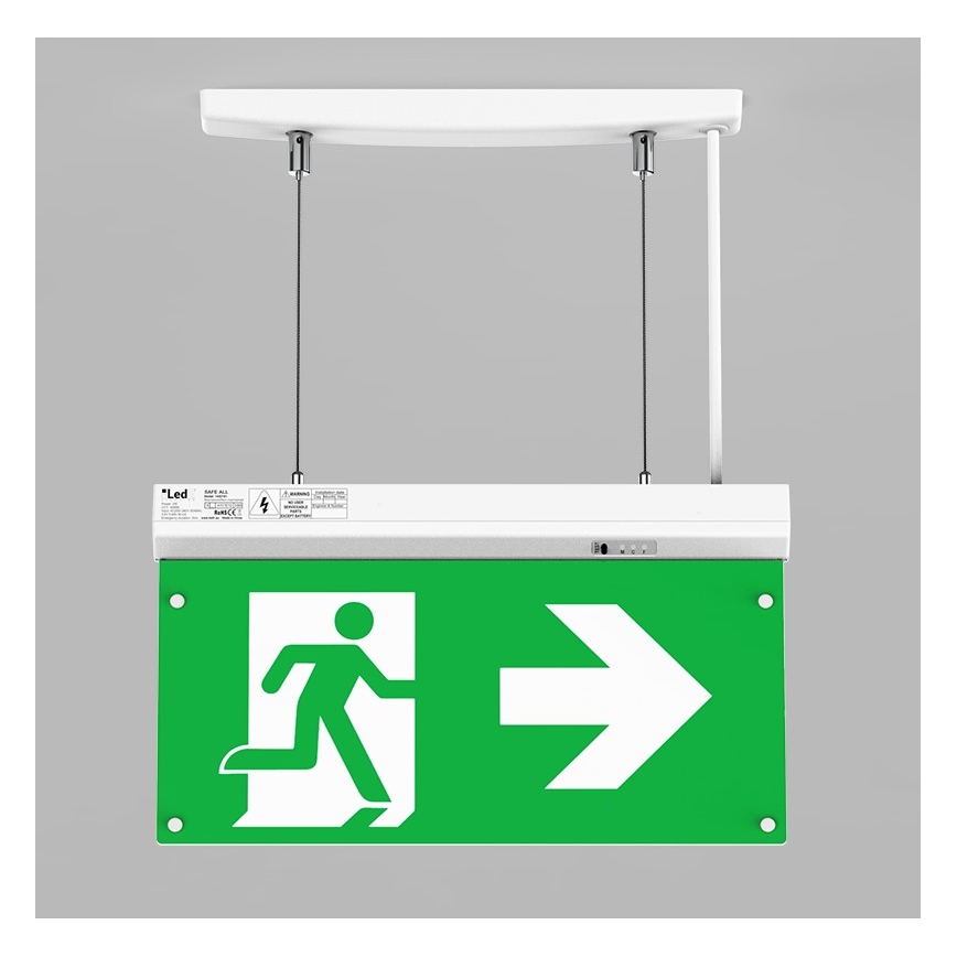 LED2 - LED nødlampe SAFE ALL LED/2W/3,6V 6000K IP40