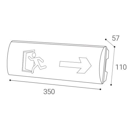 LED2 - LED nødlampe SAFE ON LED/3W/3,6V 6000K IP65