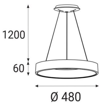 LED2 - LED pendel BELLA LED/40W/230V 3000/4000K hvid