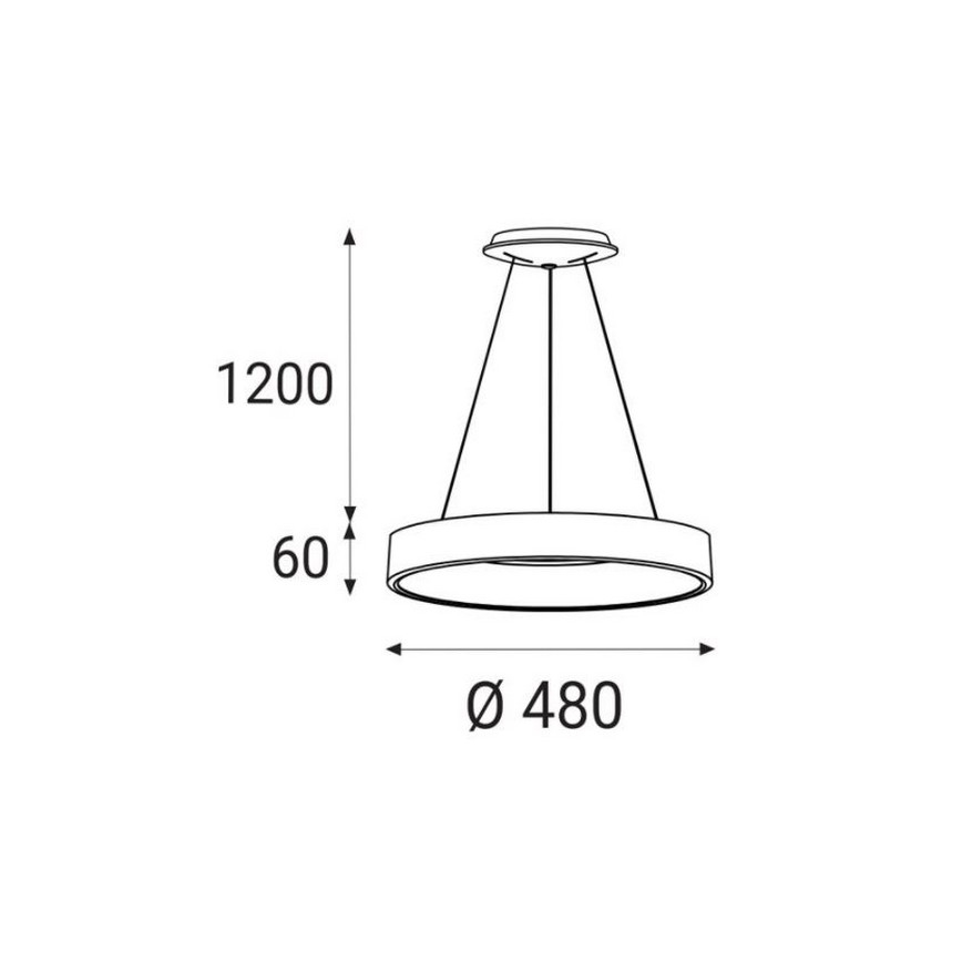 LED2 - LED pendel BELLA LED/40W/230V 3000/4000K hvid