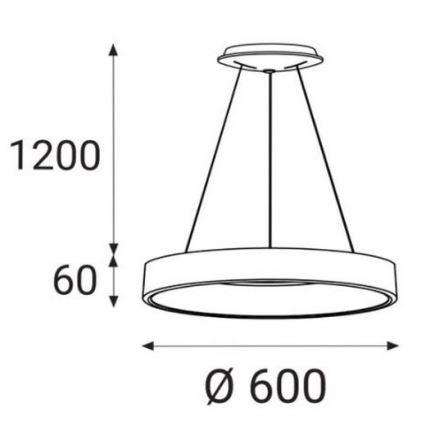 LED2 - LED pendel BELLA LED/50W/230V 3000/4000K hvid