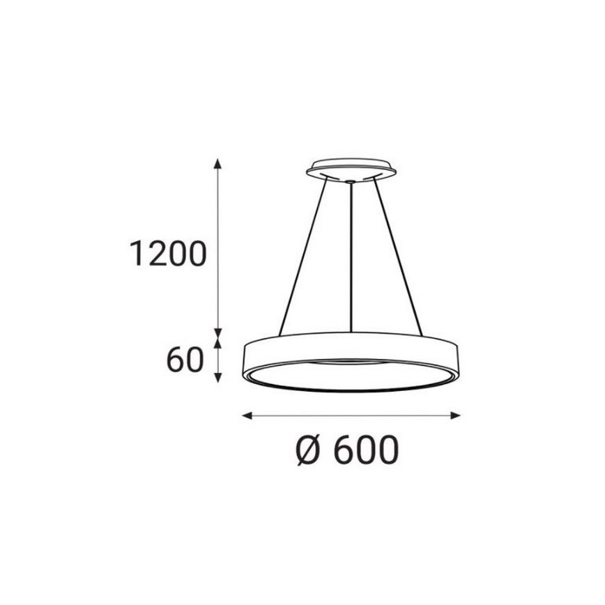 LED2 - LED pendel BELLA LED/50W/230V 3000/4000K hvid