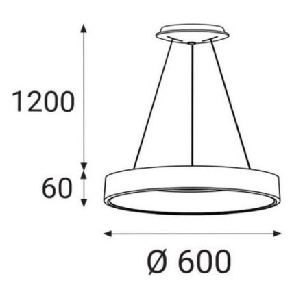 LED2 - LED pendel BELLA LED/50W/230V 3000/4000K sort