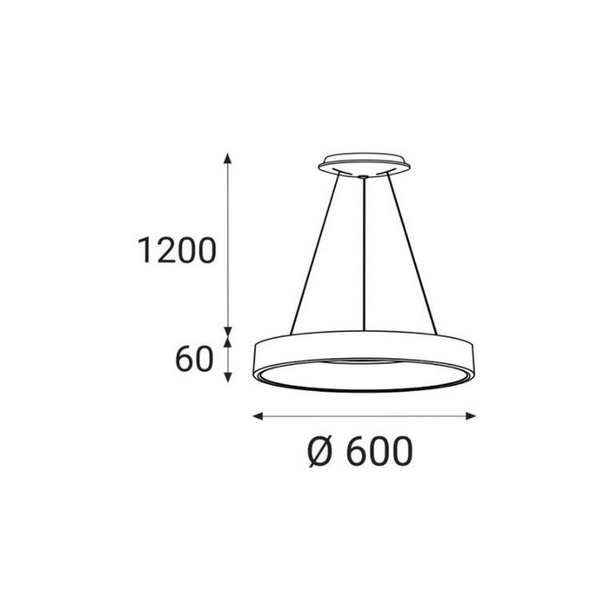 LED2 - LED pendel BELLA LED/50W/230V 3000/4000K sort