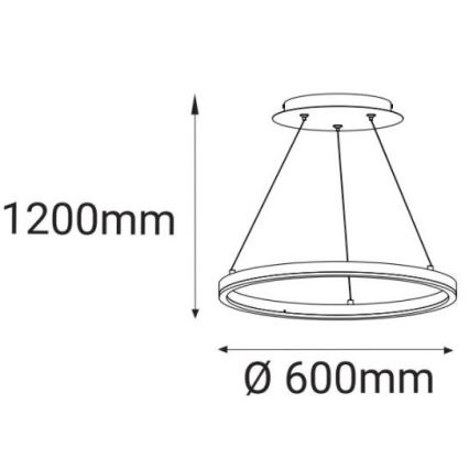 LED2 - LED pendel CIRCLE LED/42W/230V