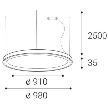 LED2 - LED pendel dæmpbar BELLA LED/80W/230V 3000K/4000K brun