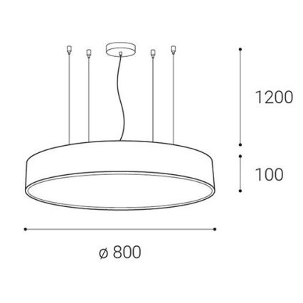 LED2 - LED pendel dæmpbar MONO LED/100W/230V 3000K/4000K sort