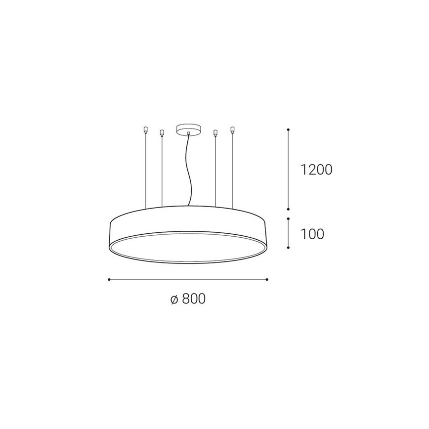 LED2 - LED pendel dæmpbar MONO LED/100W/230V 3000K/4000K sort