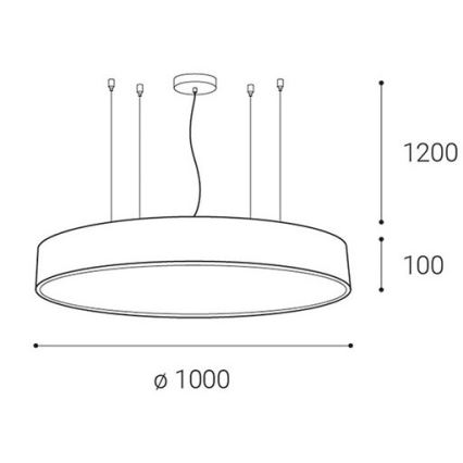 LED2 - LED pendel dæmpbar MONO LED/153W/230V 3000K/4000K hvid