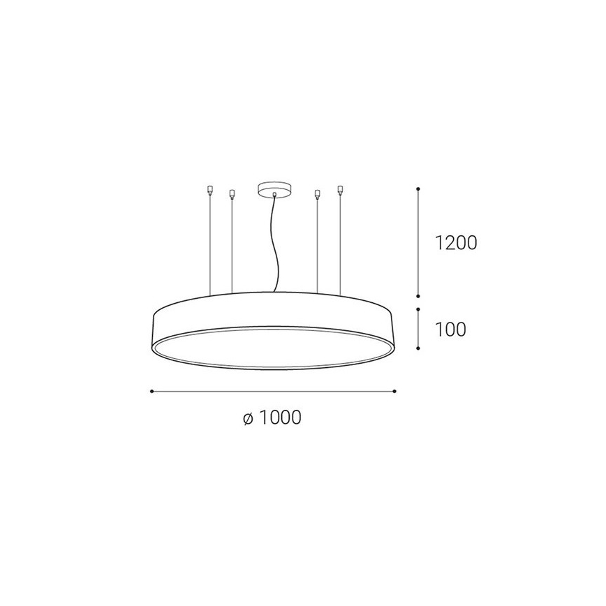 LED2 - LED pendel dæmpbar MONO LED/153W/230V 3000K/4000K hvid