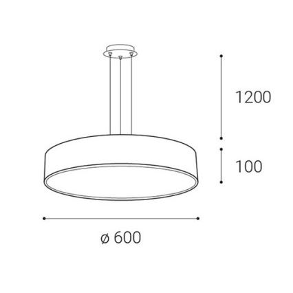 LED2 - LED pendel dæmpbar MONO LED/60W/230V 3000K/4000K hvid