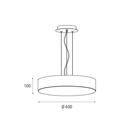 LED2 - LED pendel dæmpbar MONO LED/60W/230V