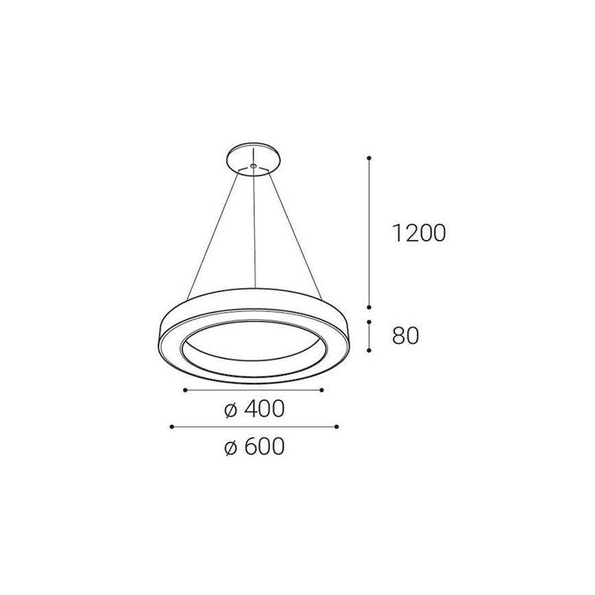 LED2 - LED pendel dæmpbar SATURN LED/50W/230V 3000K/4000K hvid